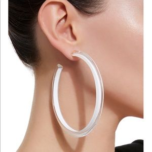 Alison Lou LOUCITE Large Jelly Hoops White